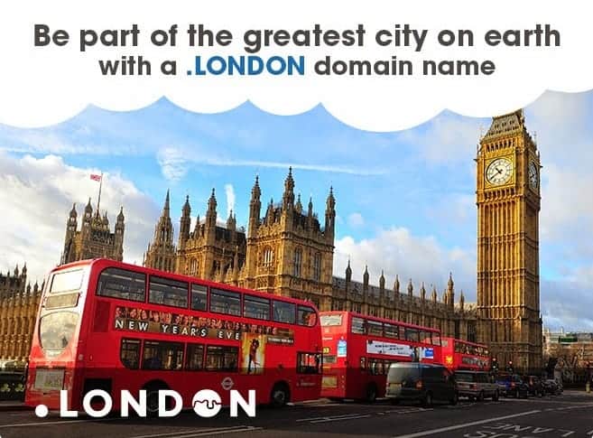 .london domain - red buses and big ben in london city